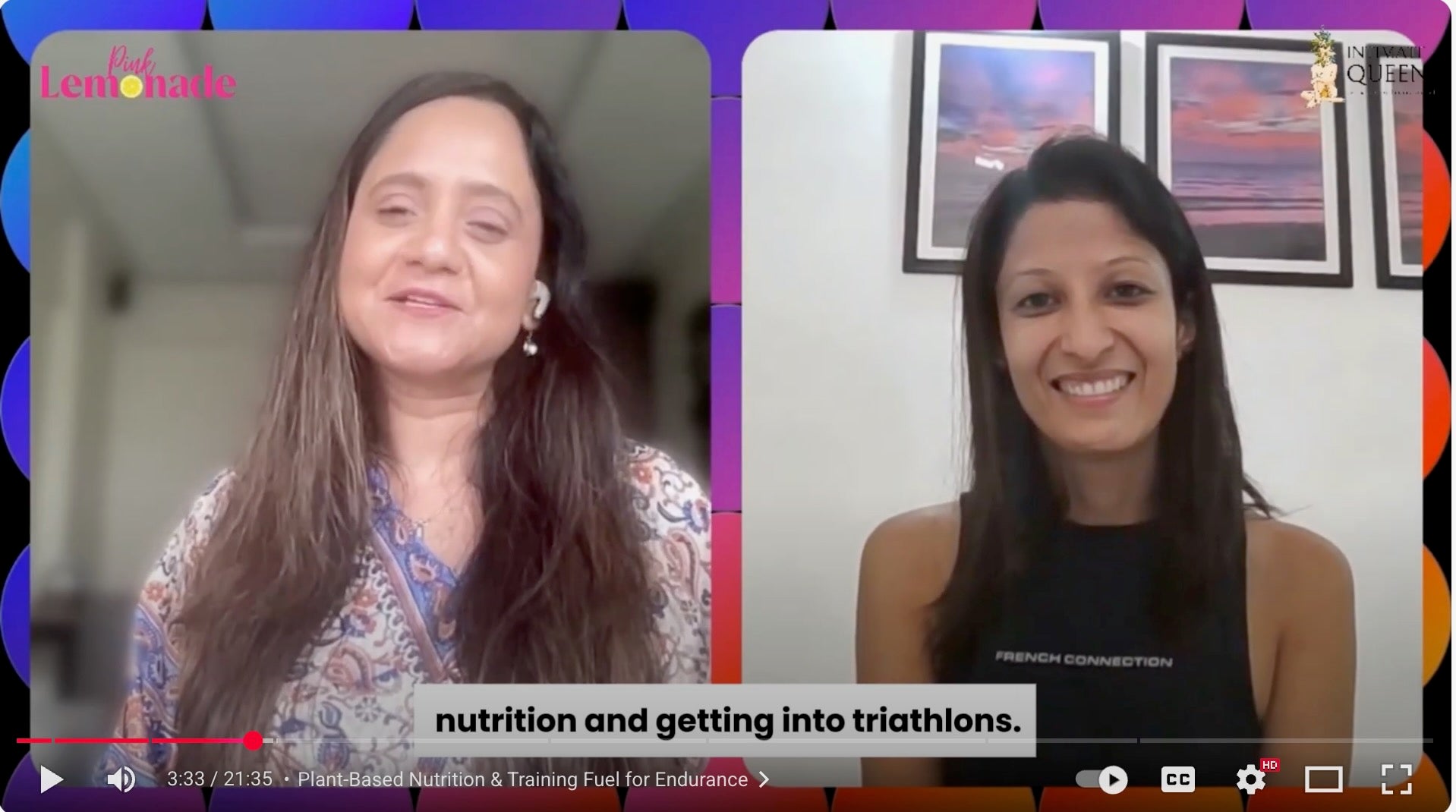 Ironman triathlete Shaily Chauhan on Intimate Queen Podcast discussing recovery, plant-based nutrition, and skin wellness.
