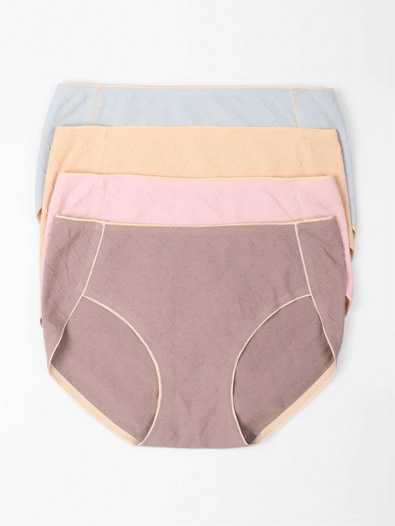 Bundles - Cotton Seamless Hipster Full Coverage Underwear