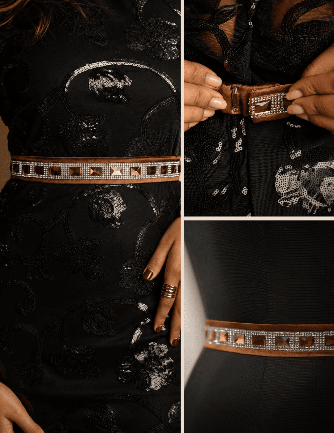 Bedazzled Embellished Saree Waist Belt for Women
