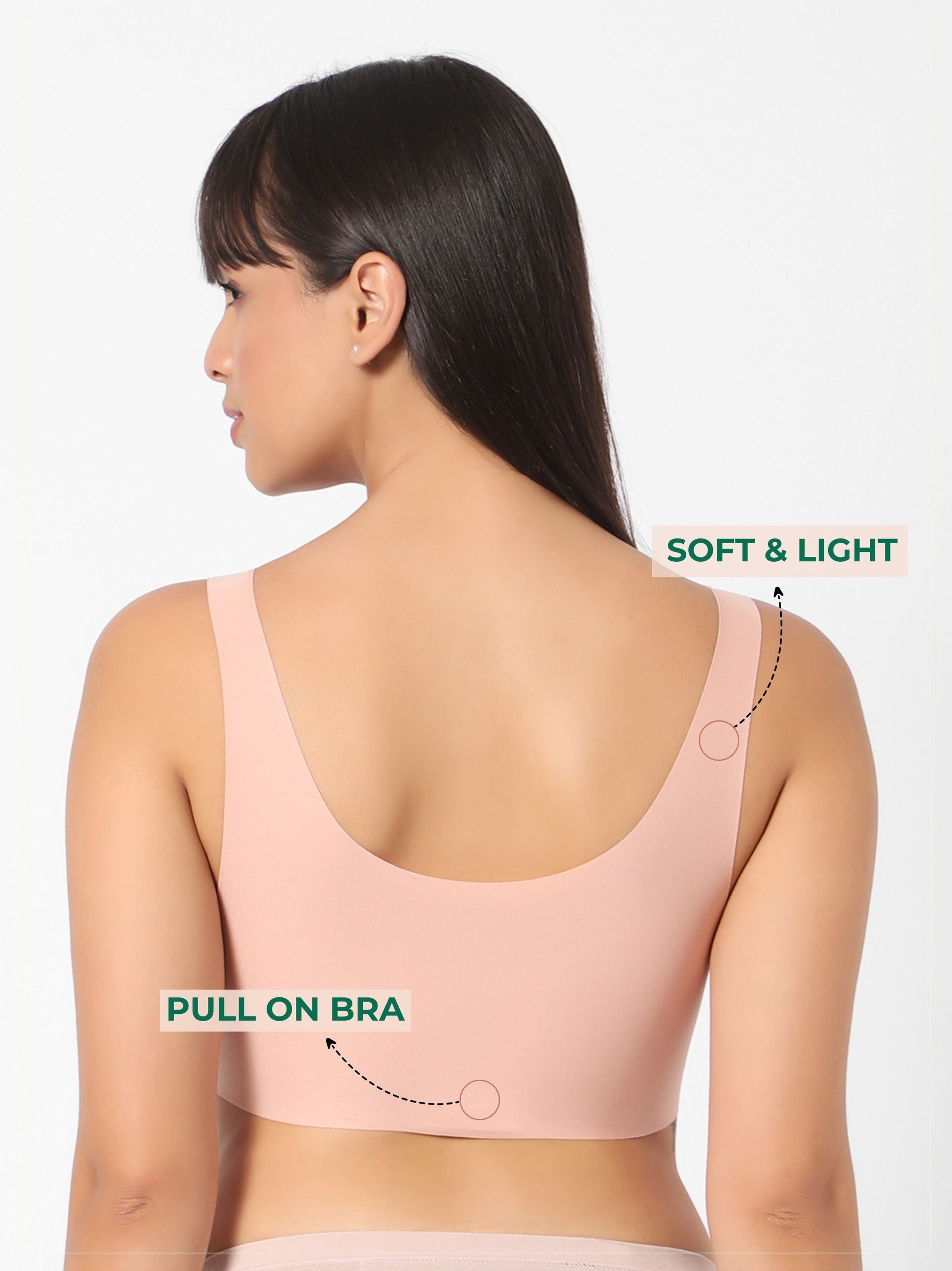 Ceramide Infused Wireless One Size Seamless Beauty Bra