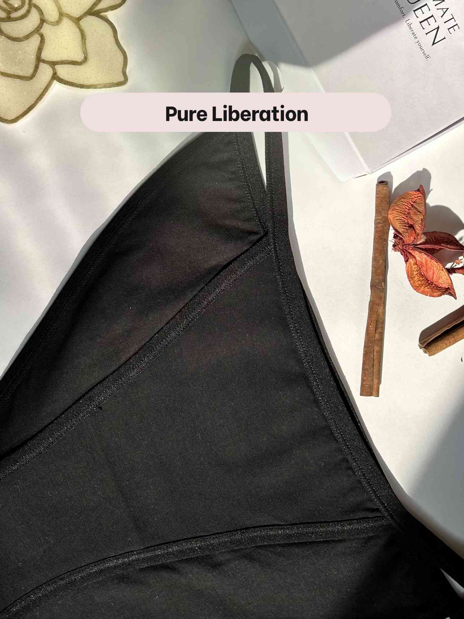 PureComfort Cotton G-String Black