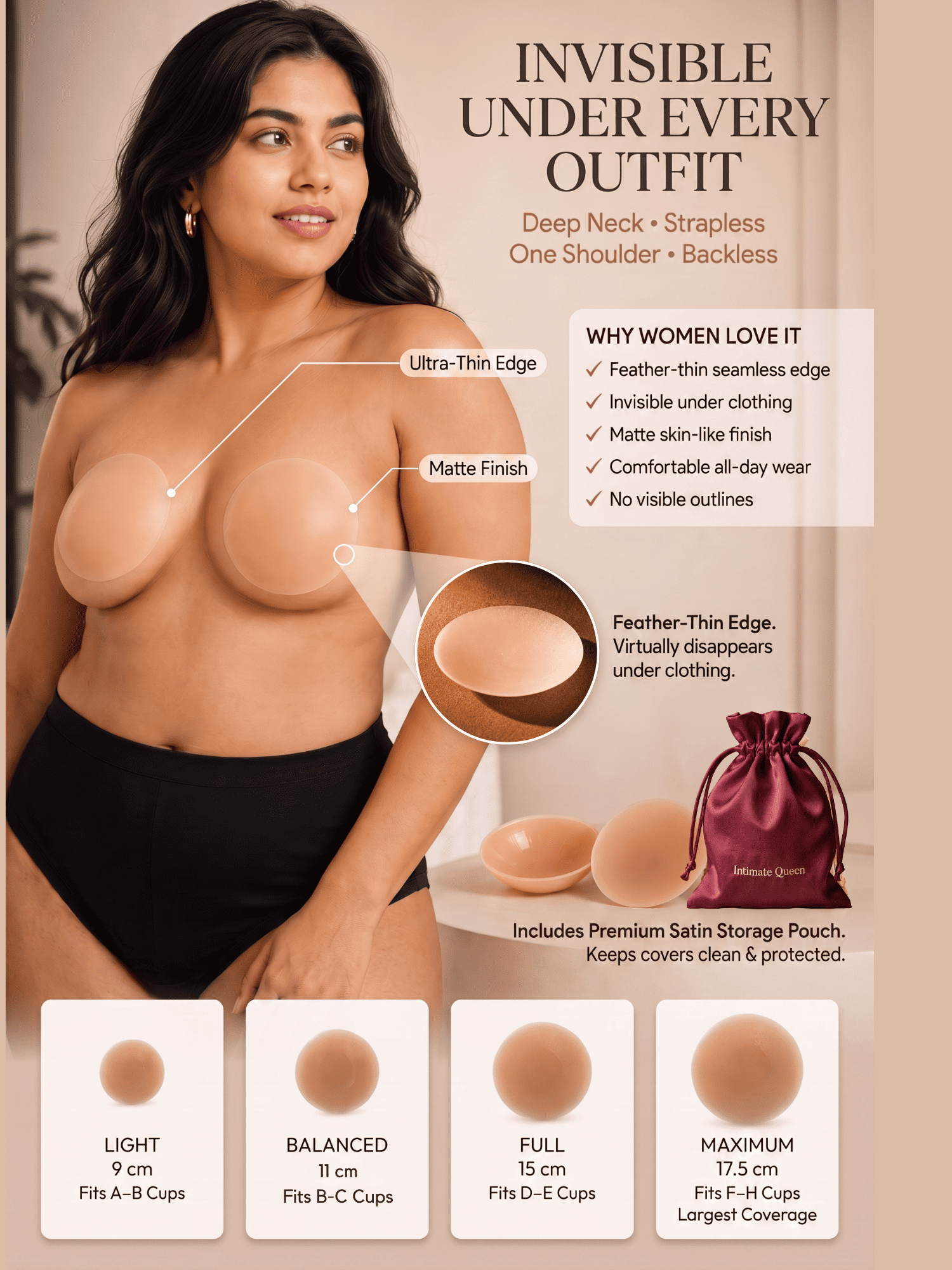 SkinFirst™ Reusable Silicone Nipple Covers  | For A-H Cup size