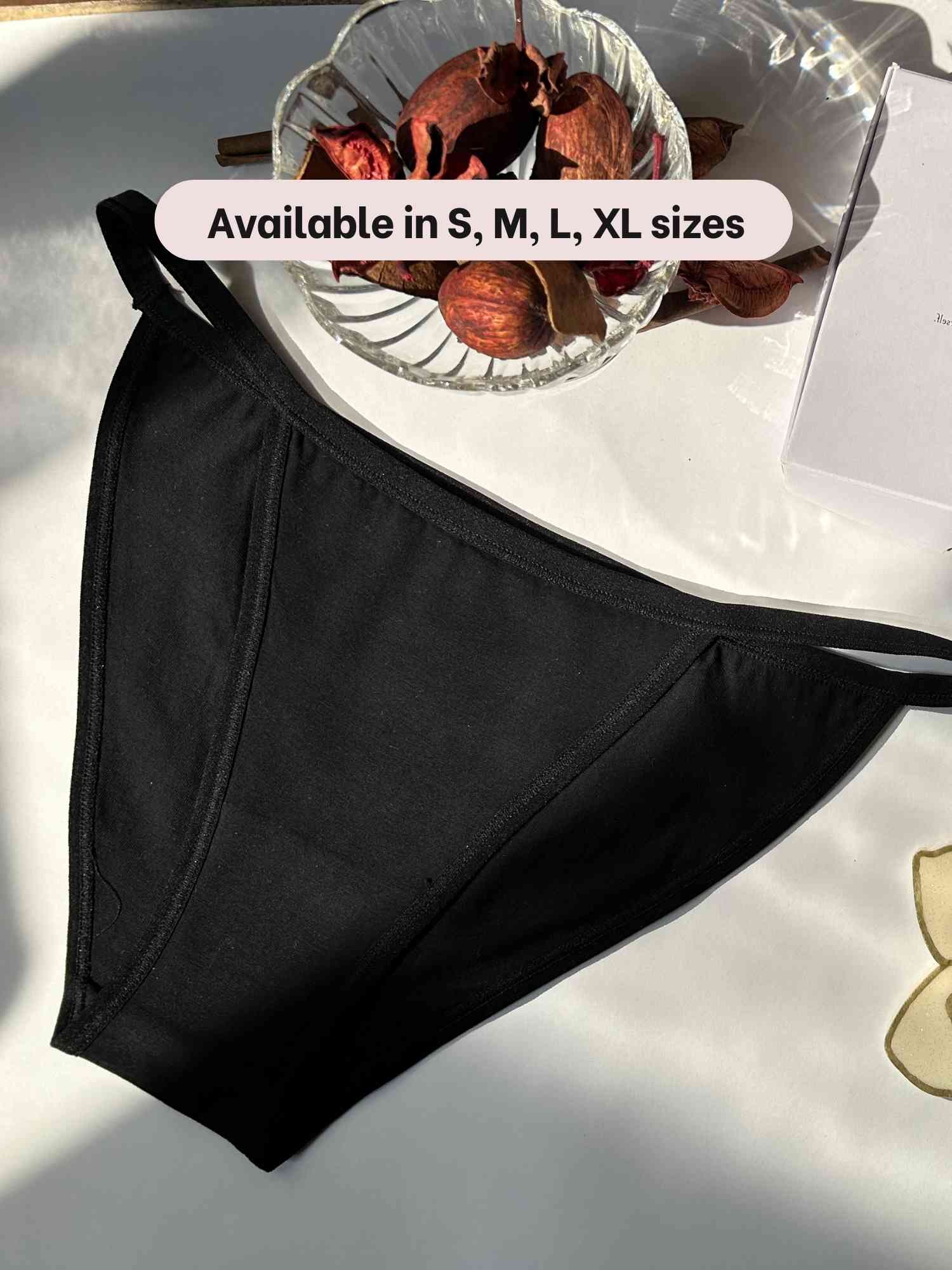 PureComfort Cotton G-String Black