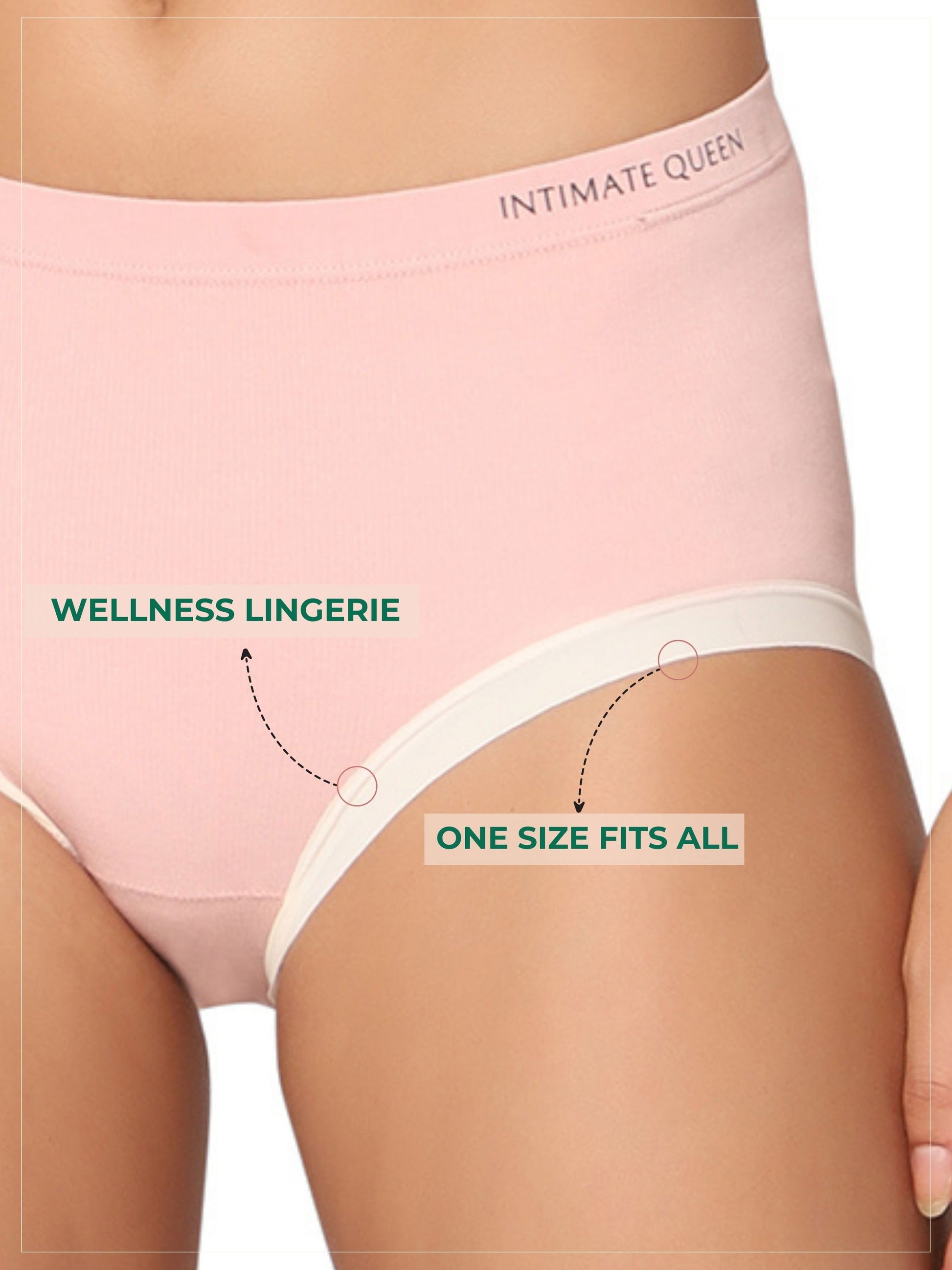   Cotton Candy Moisture Wicking Hipster Underwear in dull pink color