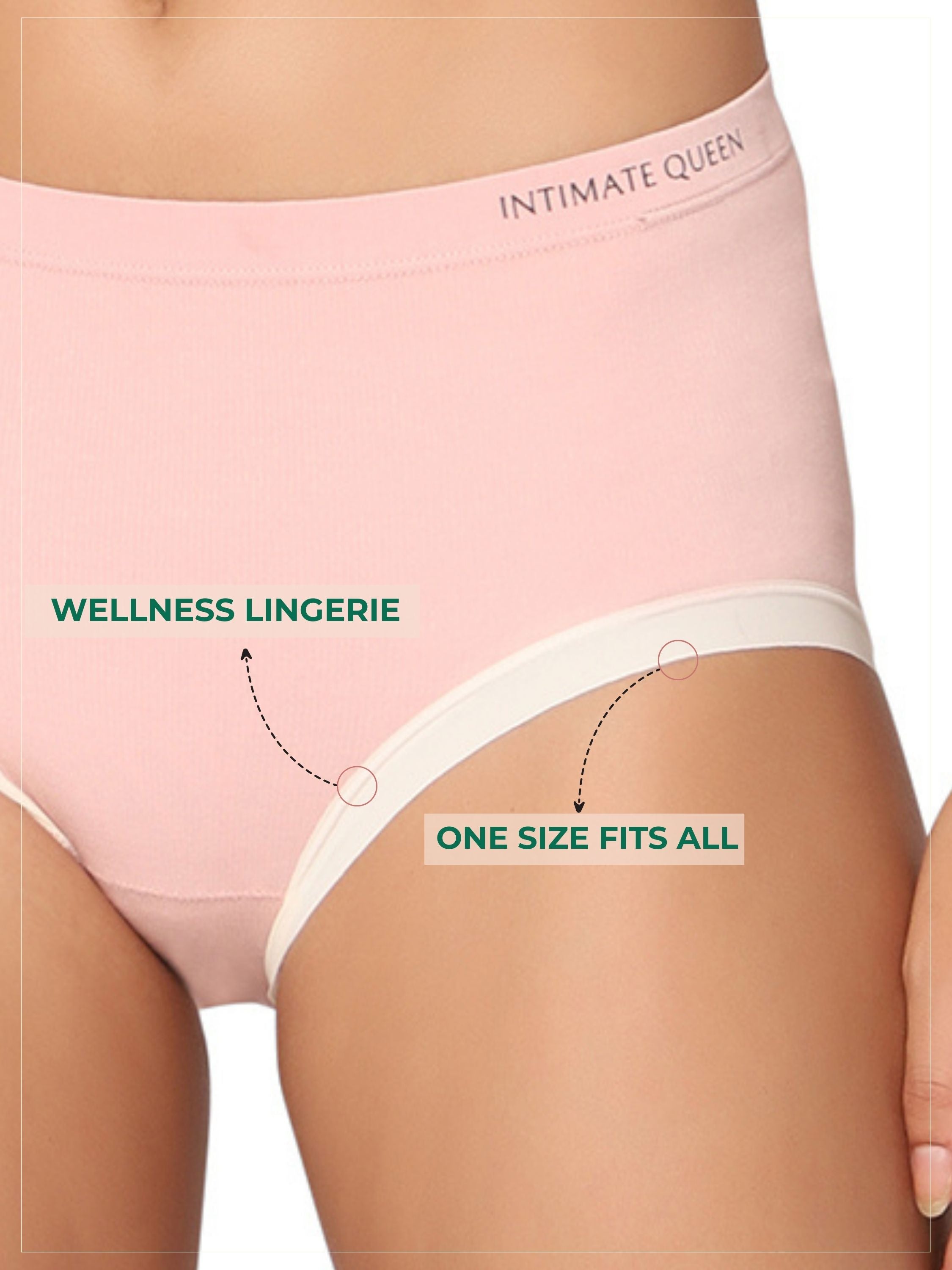   Cotton Candy Moisture Wicking Hipster Underwear in dull pink color