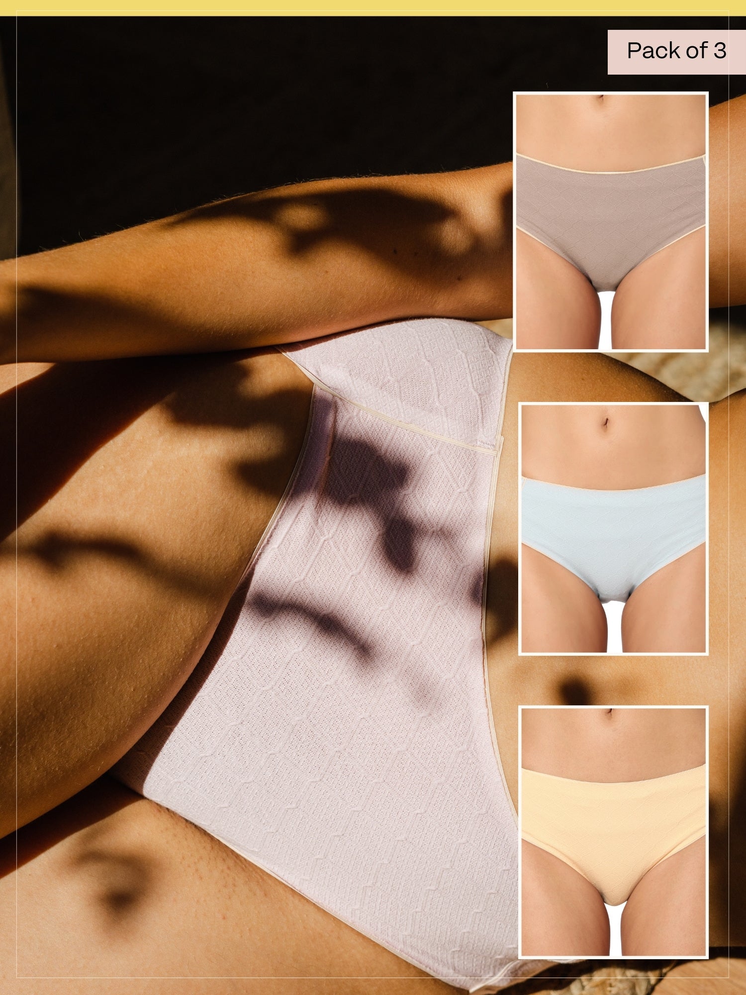 Bundles - Cotton Seamless Hipster Full Coverage Underwear