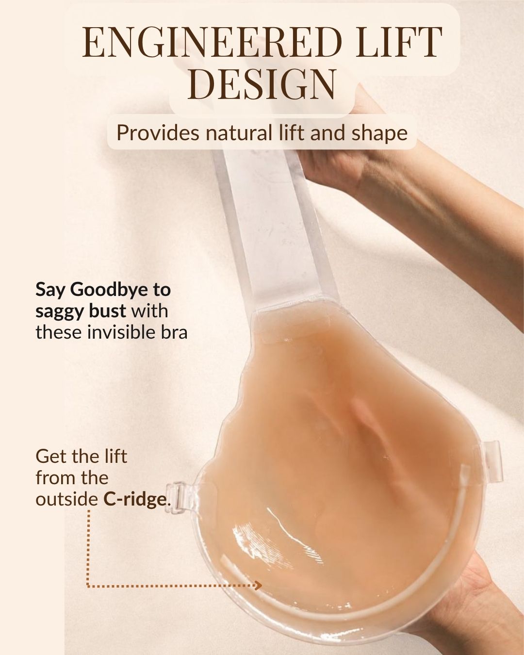 Reusable Silicone Adhesive Lift Bra by Intimate Queen
