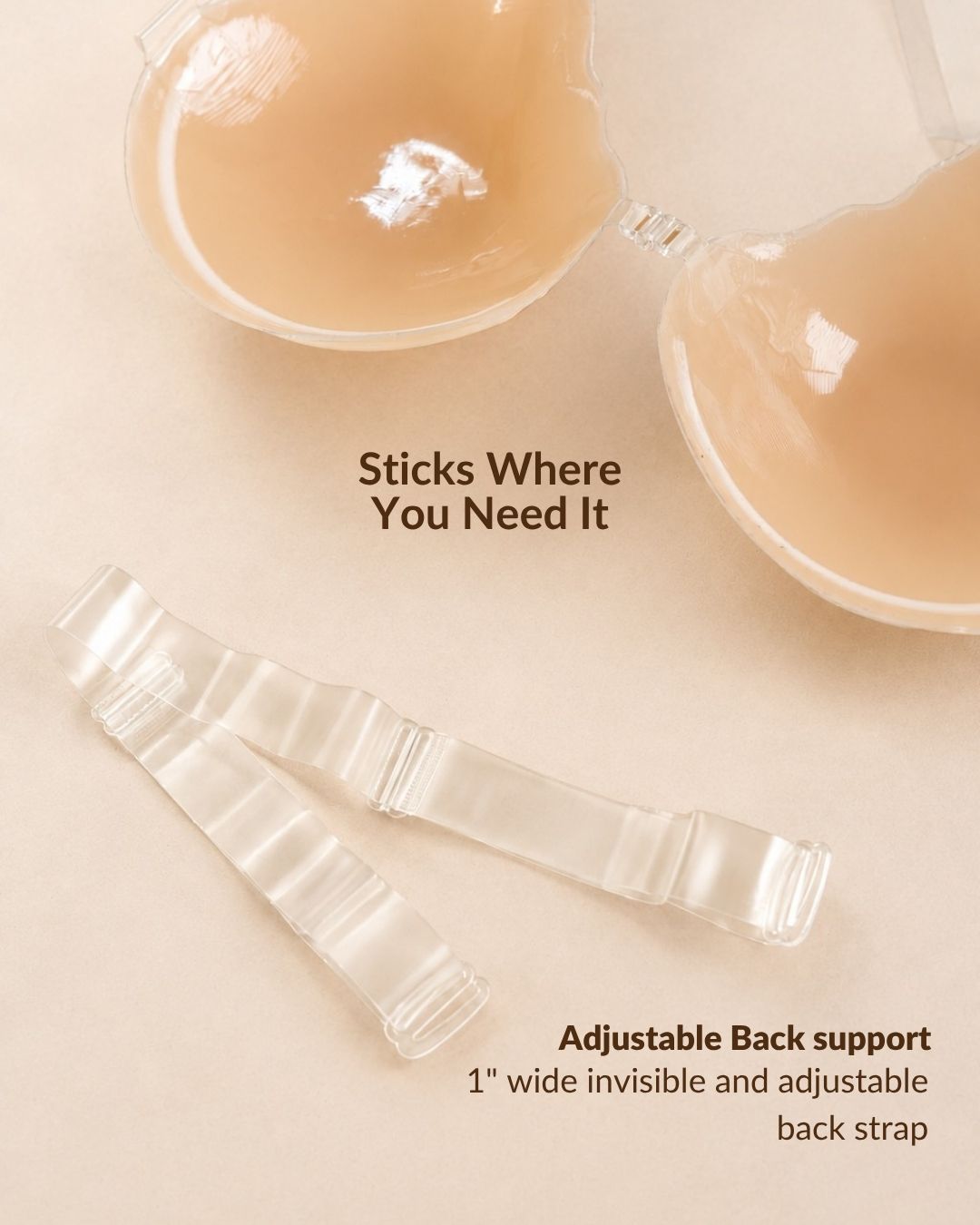 Reusable Silicone Adhesive Lift Bra by Intimate Queen