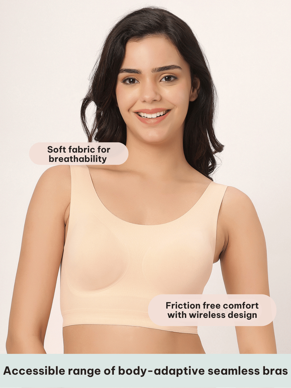 Basic Seamless Friction-Free Pull Over Bra 🌸🪶