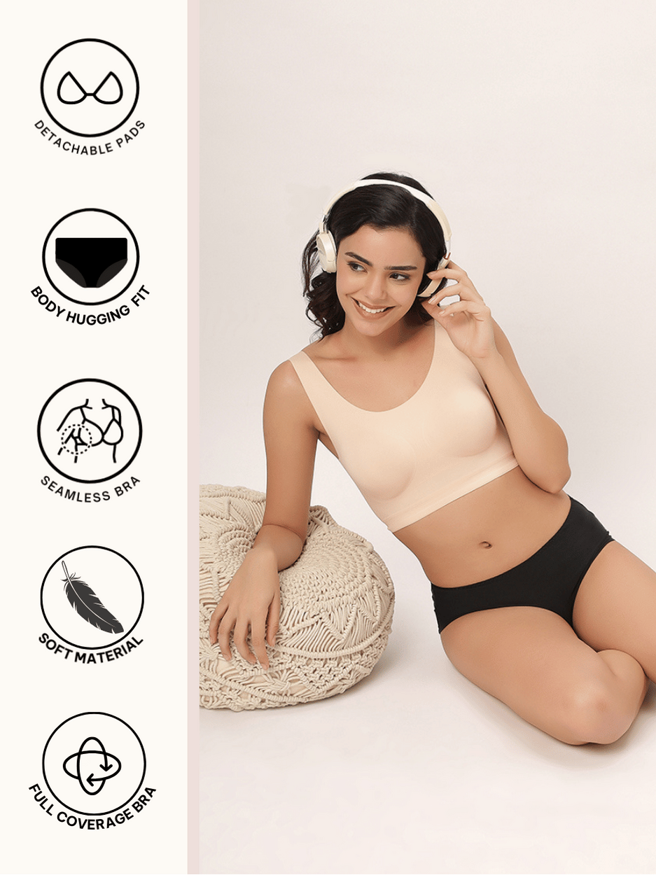 Basic Seamless Friction-Free Pull Over Bra 🌸🪶