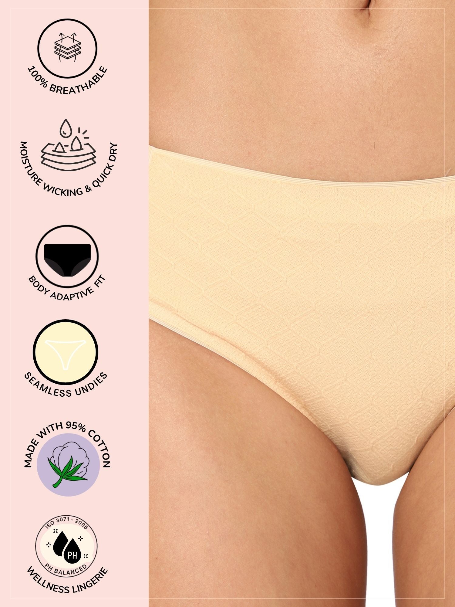 Bundles - Cotton Seamless Hipster Full Coverage Underwear