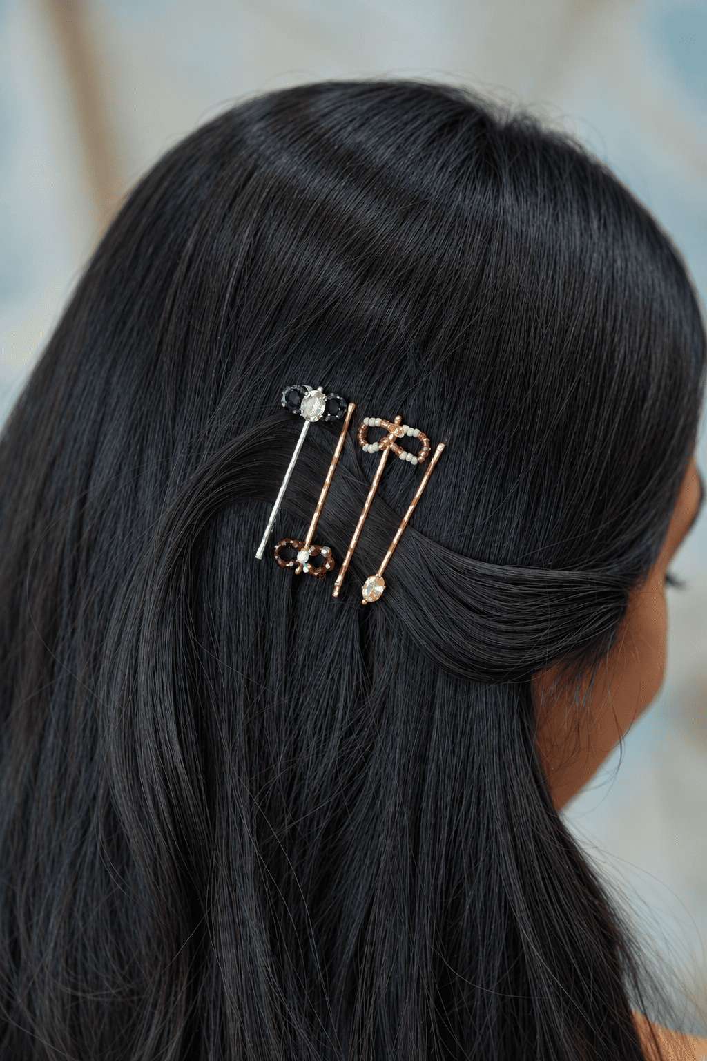 IQ Edit Beaded Bloom Hair Pins – Set of 4