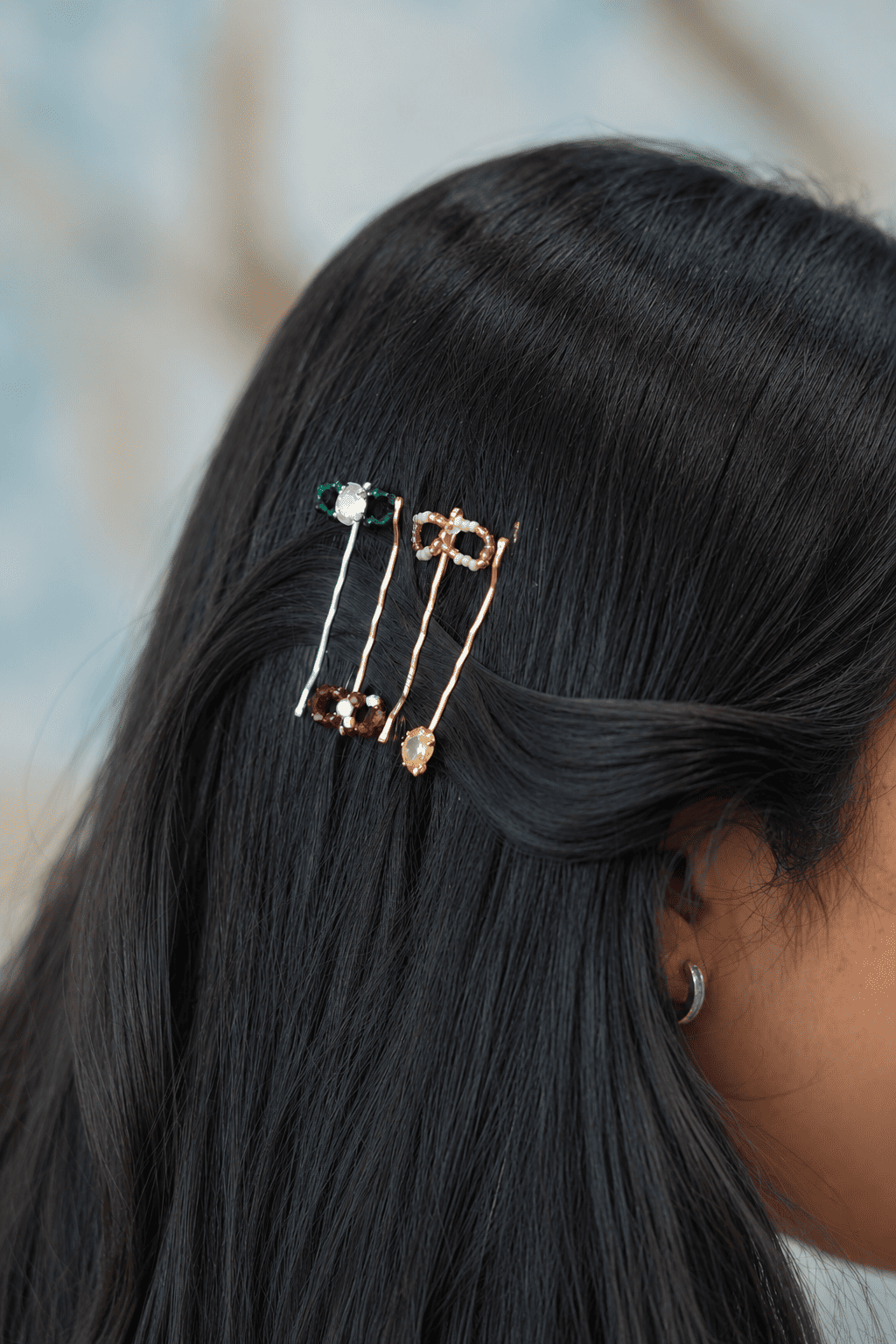 IQ Edit Beaded Bloom Hair Pins – Set of 4