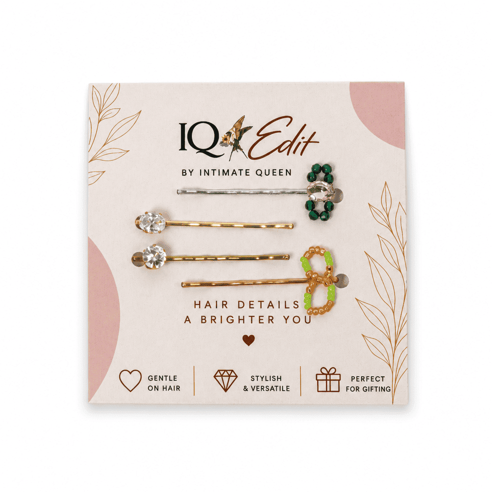 IQ Edit Beaded Bloom Hair Pins – Set of 4