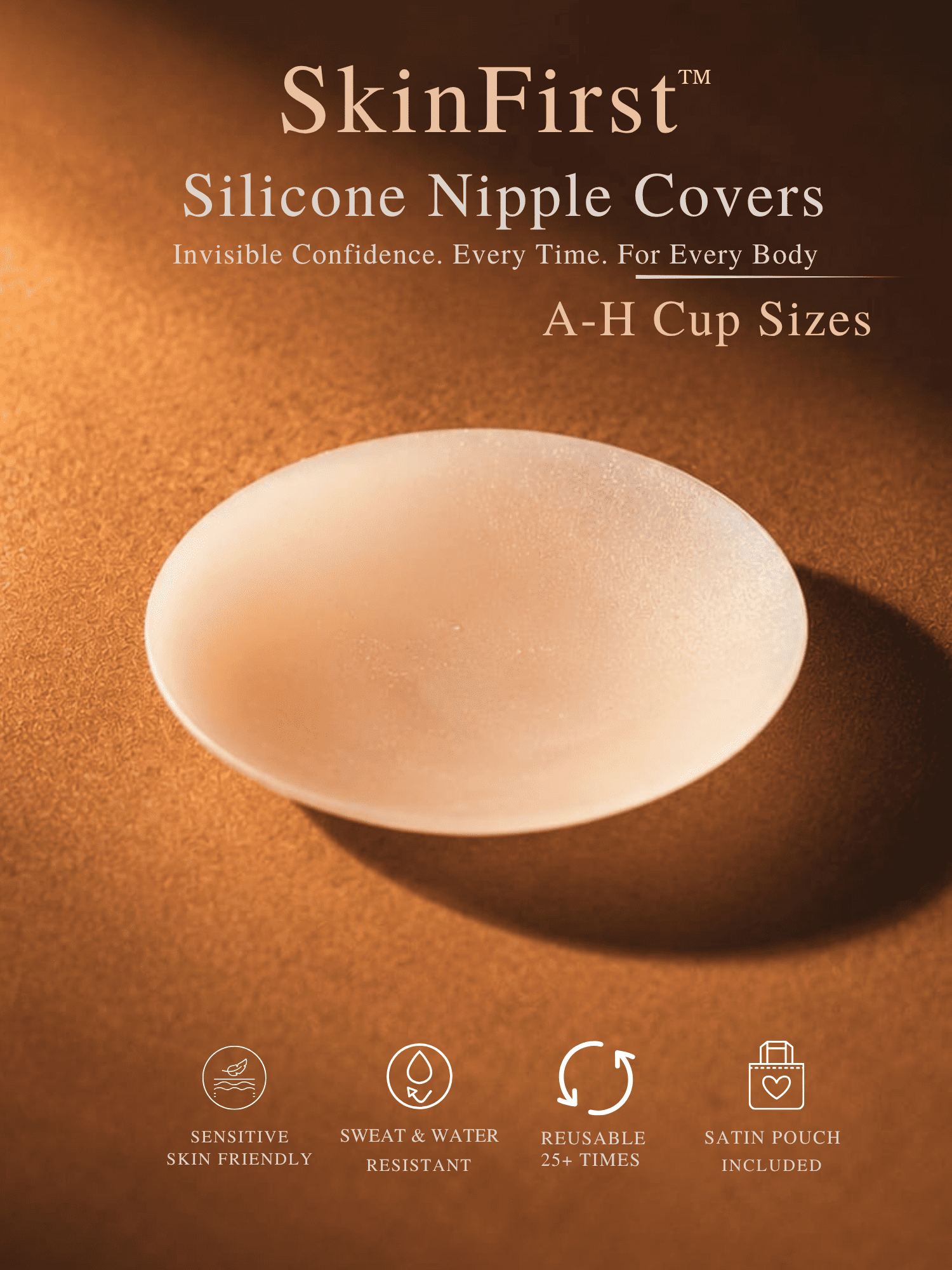 SkinFirst™ Reusable Silicone Nipple Covers  | For A-H Cup size