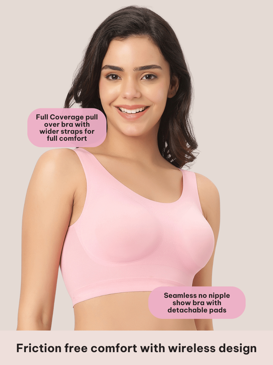 Basic Seamless Friction-Free Pull Over Bra 🌸🪶