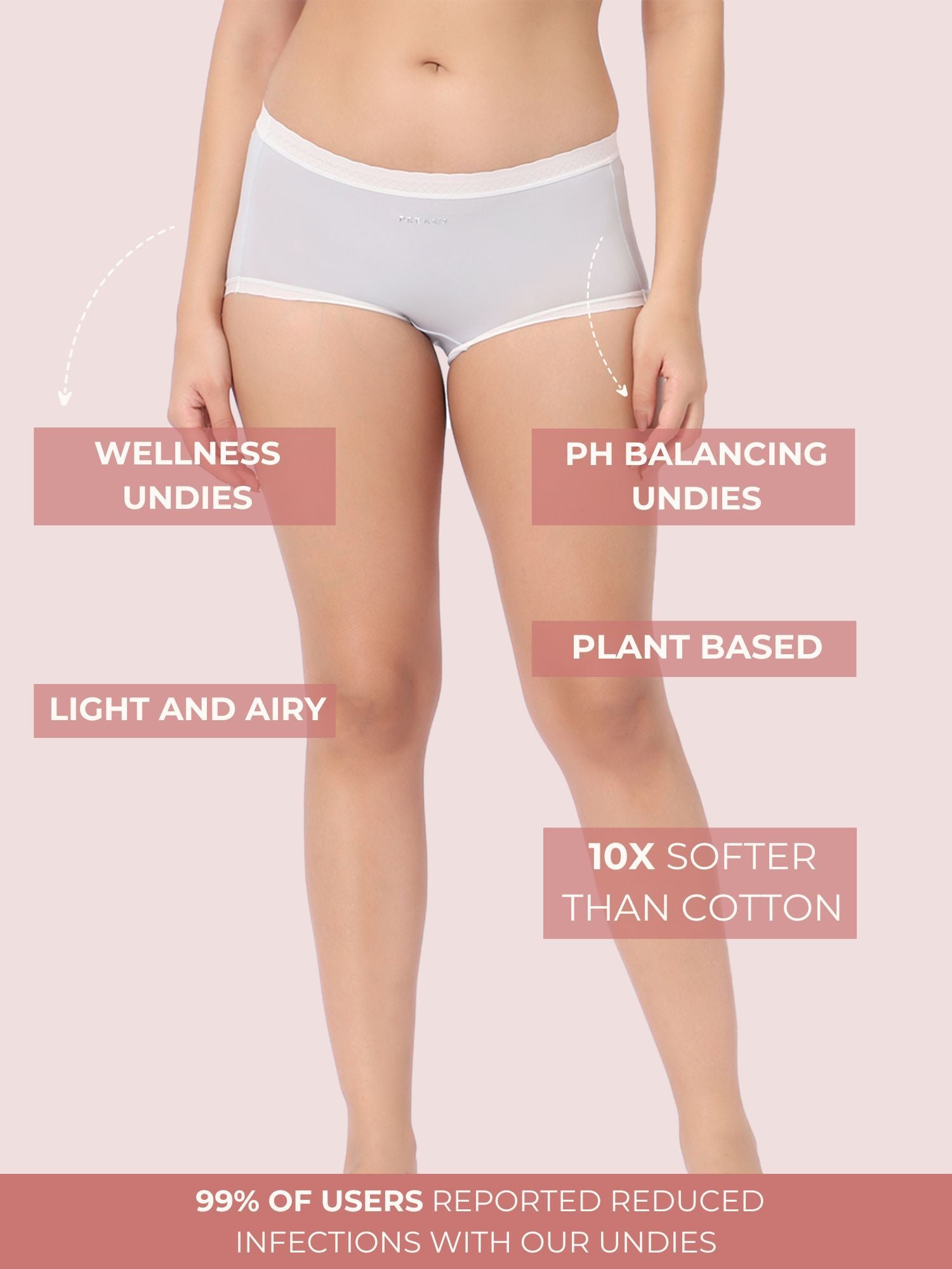 Blue Starter Kit - (Pack of 3) Seamless Bikini Style, Hipster, Boy Short Styles