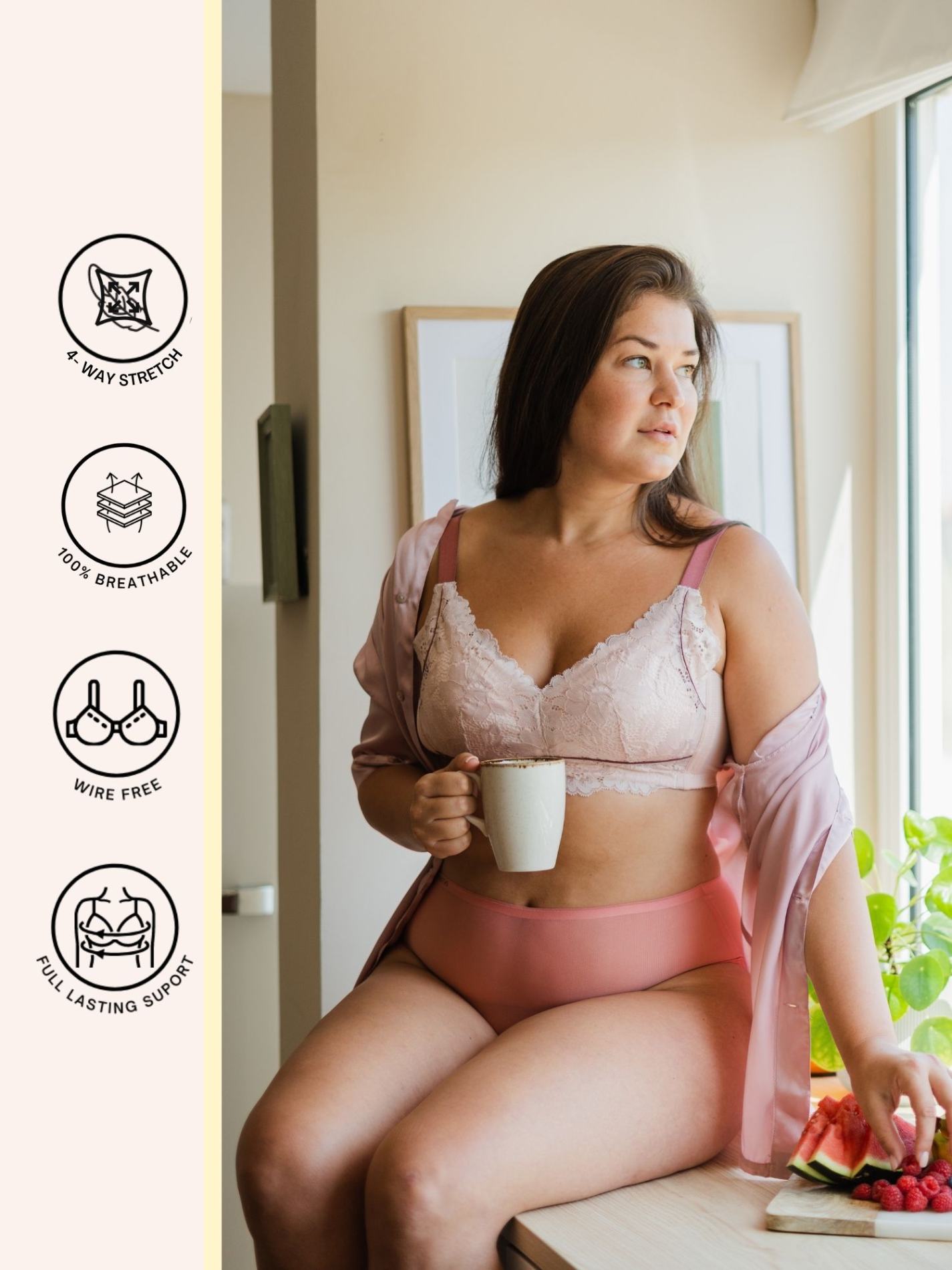 💖 Everyday Wireless Busty Full Support Lace Bra
