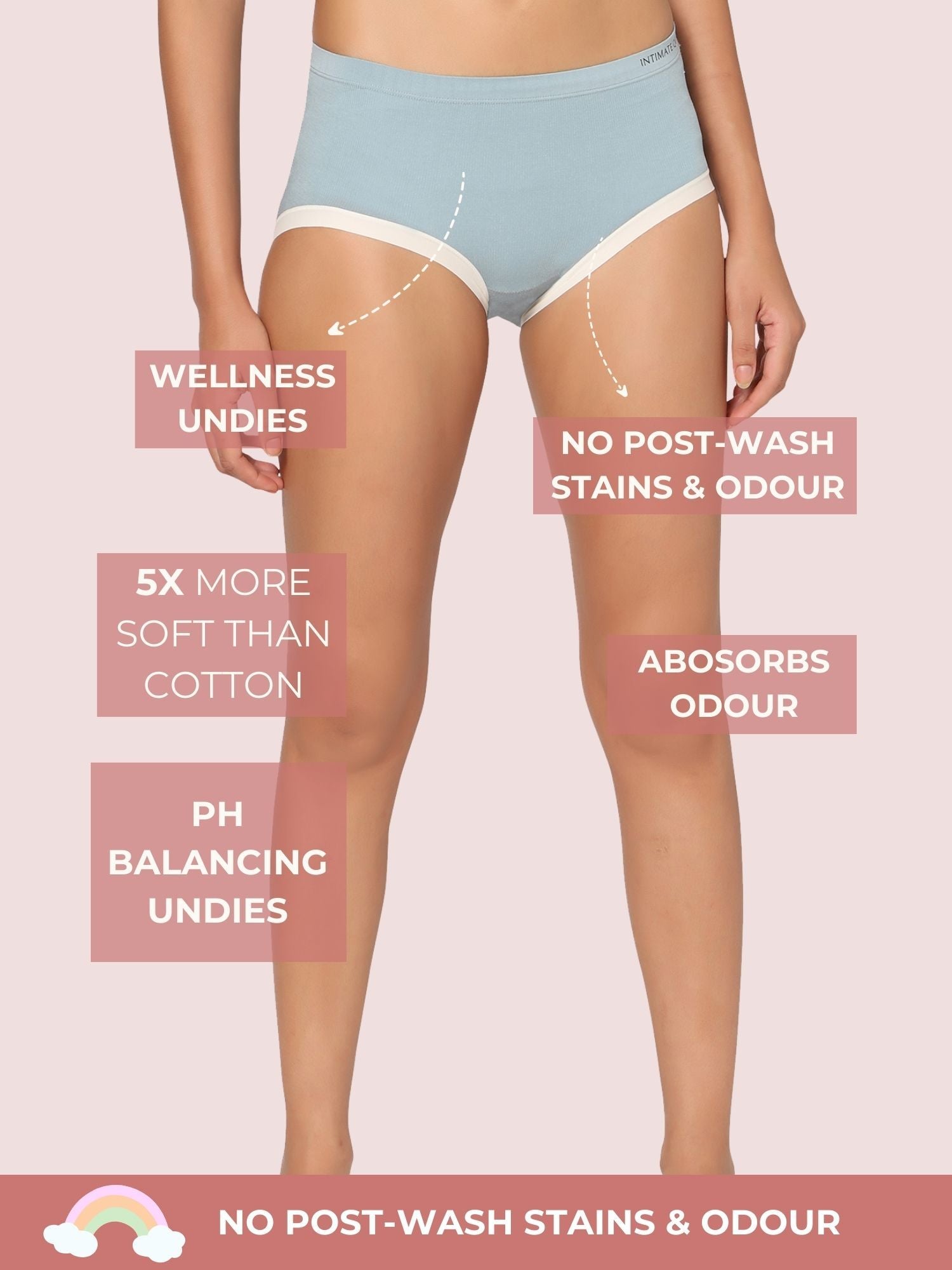 Blue Starter Kit - (Pack of 3) Seamless Bikini Style, Hipster, Boy Short Styles