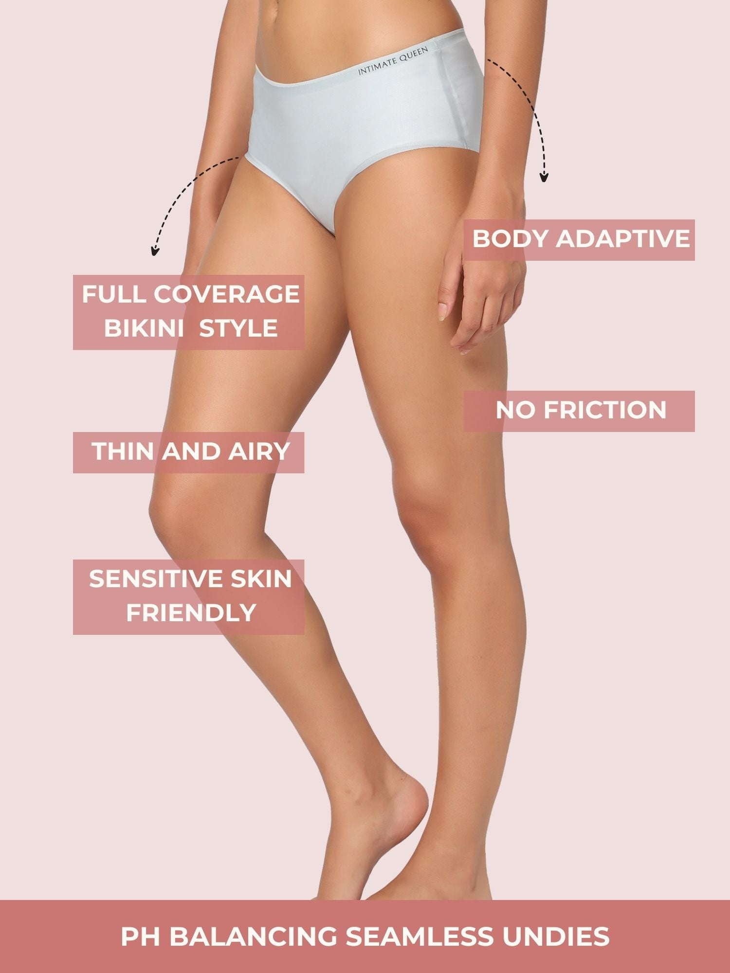 Blue Starter Kit - (Pack of 3) Seamless Bikini Style, Hipster, Boy Short Styles