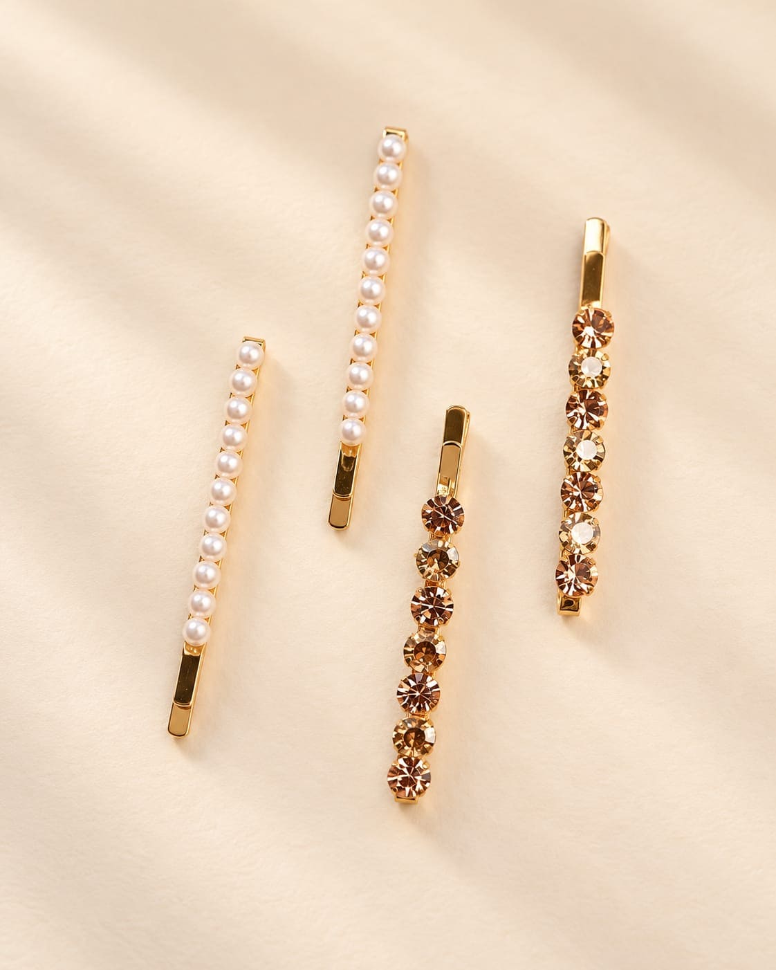 Embellished Crystal & Pearl Hair Clips – IQ Edit