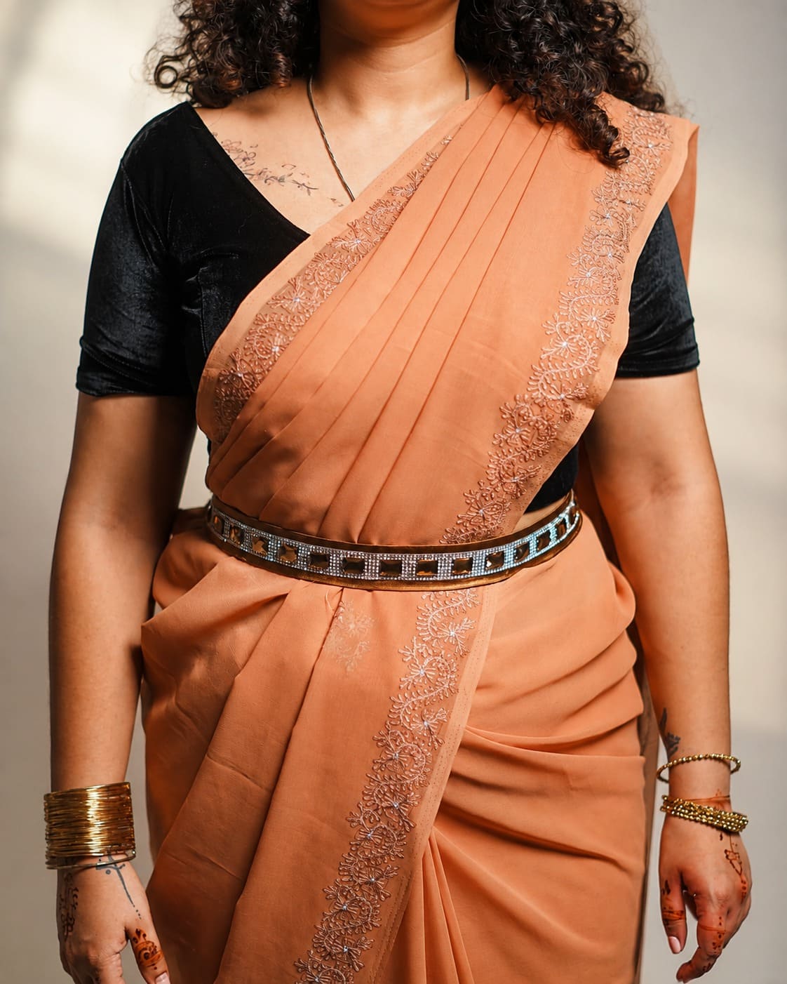 Bedazzled Embellished Saree Waist Belt for Women